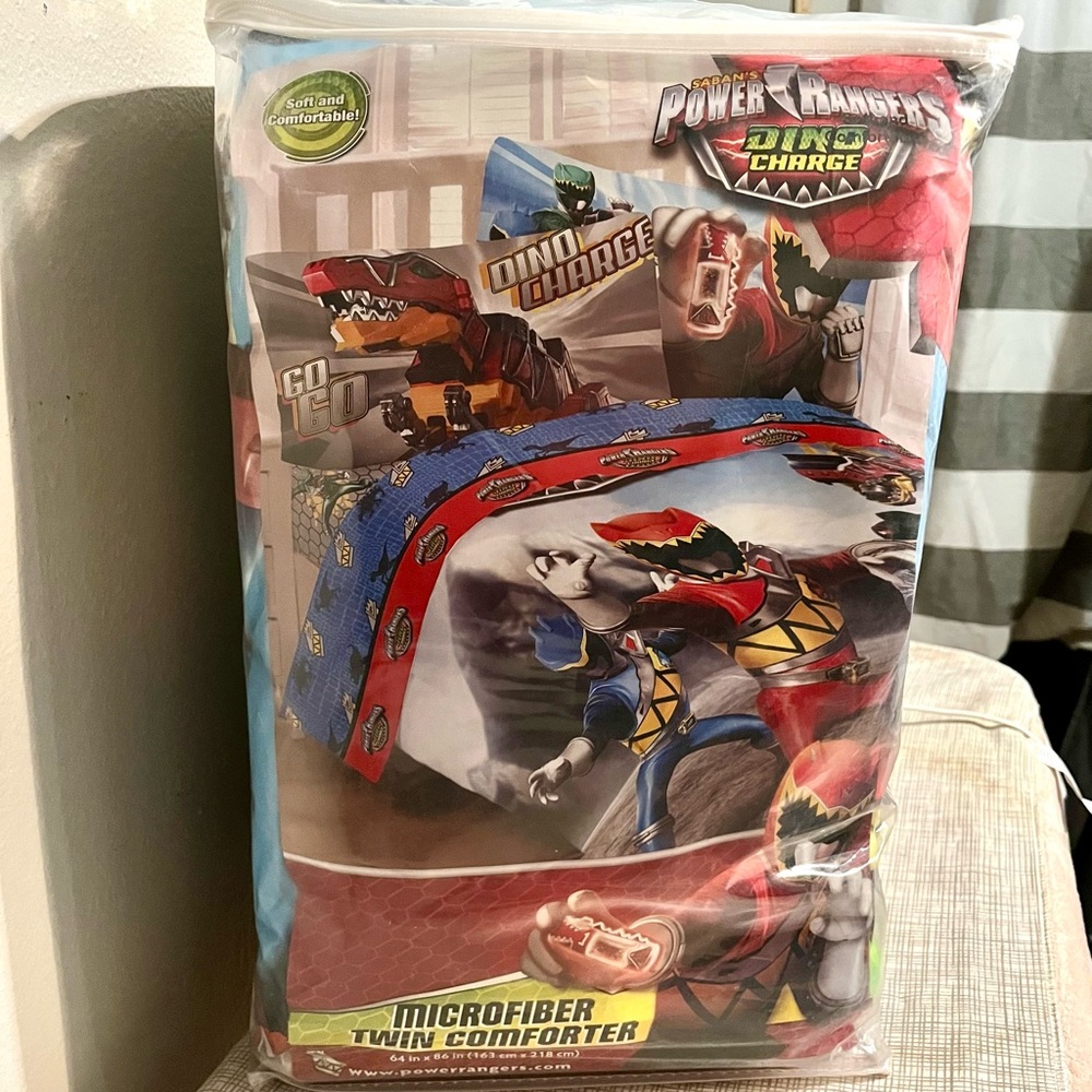 Power Rangers DinoCharge Twin Size Microfiber Comforter NEW in Pkg